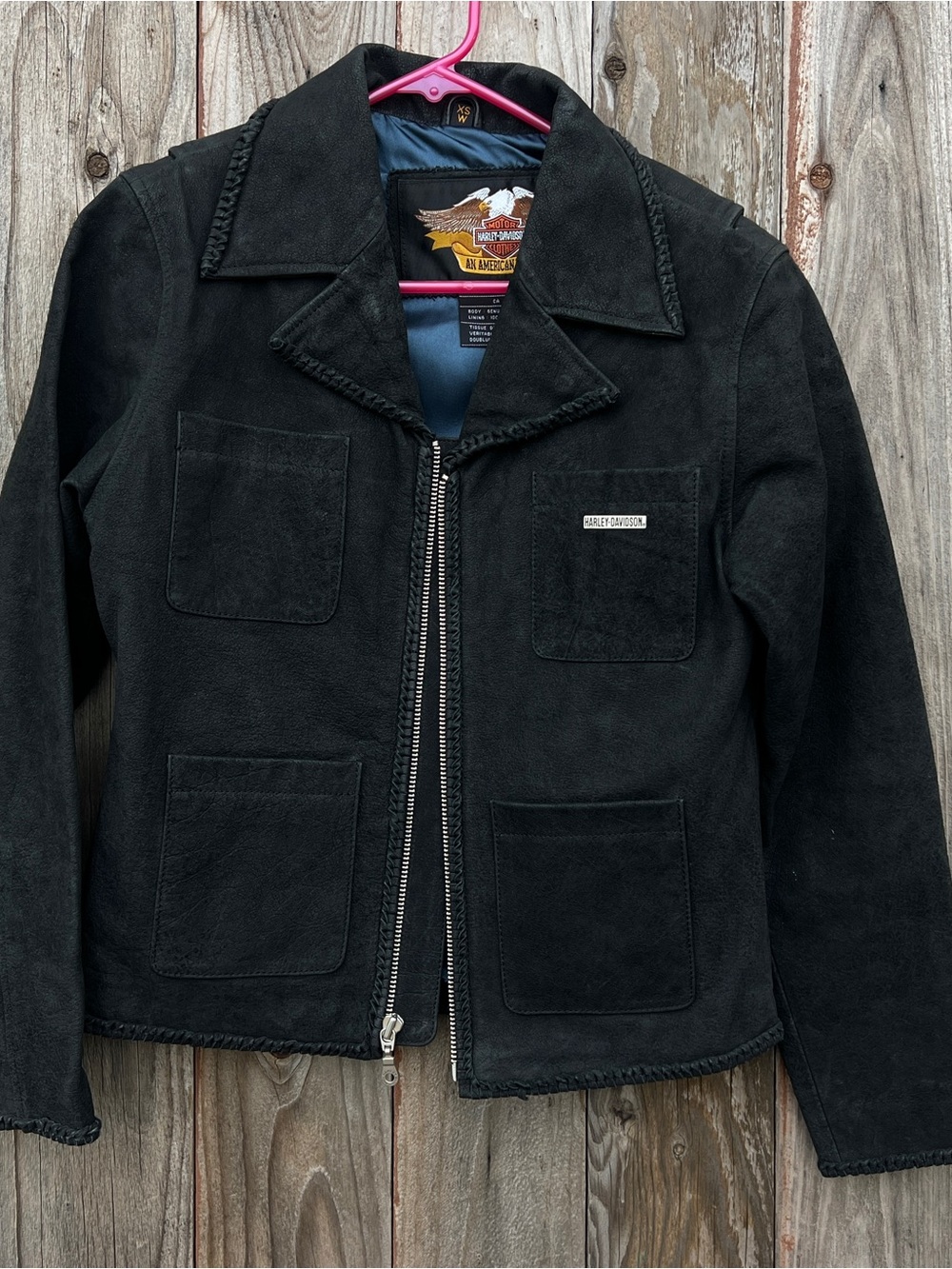 Vintage Harley Davidson Women’s Leather Jacket Size XS